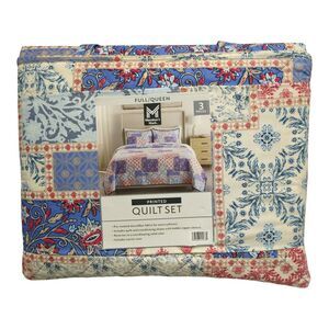 Patchwork - Member's Mark 3-Piece Soft Wash Microfiber Printed Quilt Sets, Full/